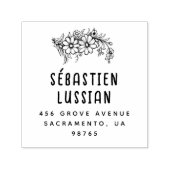 Bloemrijke landelijke stijl  zelfinktende stempel (Design)