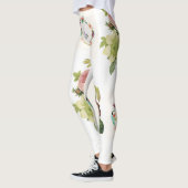 bloemrijke lange leggings wit tiener (Links)