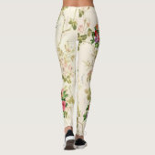 bloemrijke lange leggings wit tiener (Achterkant)