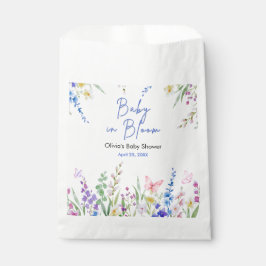 Bloemrijke lente baby in bloei baby shower bedankzakje