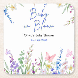 Bloemrijke Lente Baby in Bloom Baby Shower Kartonnen Onderzetters