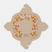 Bloemrijke Lente Bloemen Sleutelbloem Taupe Profes Bedankdoosjes (Uitgevouwen)