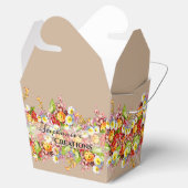 Bloemrijke Lente Bloemen Sleutelbloem Taupe Profes Bedankdoosjes (Geopend)