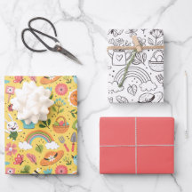 Bloemrijke Lente Schattige Doodle Kleurig Zwart en
