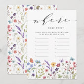 Bloemrijke Lente Zomer Waar waren Ze Bruidsfeest S Kaart (Voorkant / Achterkant)