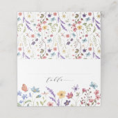 Bloemrijke lente zomerliefde in bloei tafelnummer plaatskaartje (Buitenkant ongevouwen)
