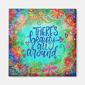  bloemrijke leuke schoonheid rondom inspiratie magneet (Voorkant)