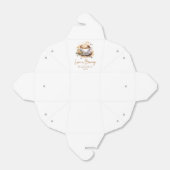 Bloemrijke Liefde Bruist Bruine Koffie Bruidsfeest Bedankdoosjes (Uitgevouwen)