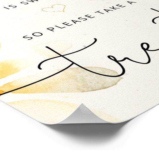 Bloemrijke Liefde is Zoete Trouwposter Poster (Hoek)