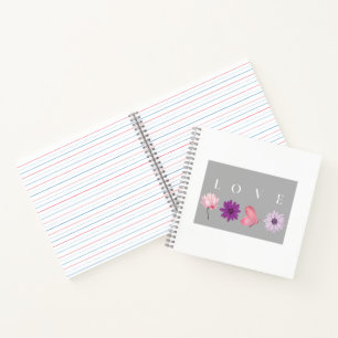 Bloemrijke Liefde Romantisch Botanisch Cadeau voor Notitieboek