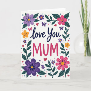 Bloemrijke liefde voor jou Moederdag kaart