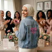 Bloemrijke Liefdeshart Denim Jas Jacket
