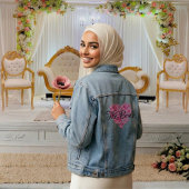 Bloemrijke Liefdeshart Denim Jas Jacket