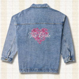 Bloemrijke Liefdeshart Denim Jas Jacket
