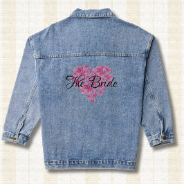 Bloemrijke Liefdeshart Denim Jas Jacket
