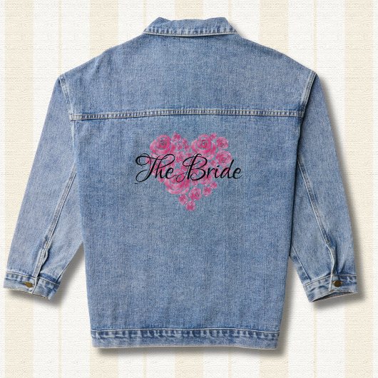 Bloemrijke Liefdeshart Denim Jas Jacket