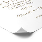 Bloemrijke lijnen Verfraai je Prosecco Bruidsontbi Poster (Hoek)