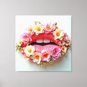 Bloemrijke Lipkunstenaarschap Canvas Afdruk (Voorkant)