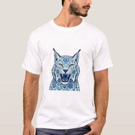 Bloemrijke lynx t-shirt