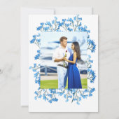 Bloemrijke Maagdenpalm Elegante Trouw Kaart (Achterkant)