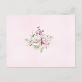 Bloemrijke Maan Roze Advieskaart (Achterkant)
