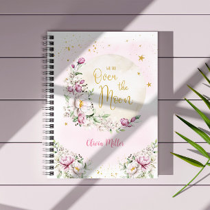 Bloemrijke Maan Roze Notitieboek