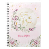 Bloemrijke Maan Roze Notitieboek (Voorkant)