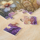 Bloemrijke Maan Wolf Maan Legpuzzel (Zijkant)