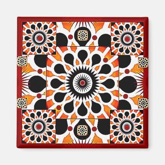 Bloemrijke magneet1 magneet (Voorkant)