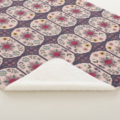 Bloemrijke Mandala Elegantie Sherpa Deken (3/4)