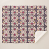 Bloemrijke Mandala Elegantie Sherpa Deken (Voorkant (horizontaal))