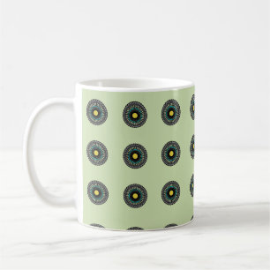 Bloemrijke Mandala Naadloos Patroon Koffiemok