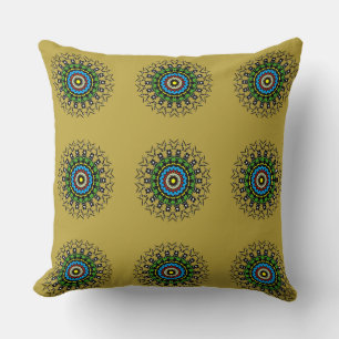 Bloemrijke Mandala Naadloos Patroon Vintage Chic Kussen
