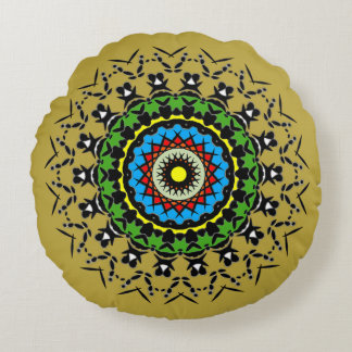 Bloemrijke Mandala Naadloos Rond Kussen