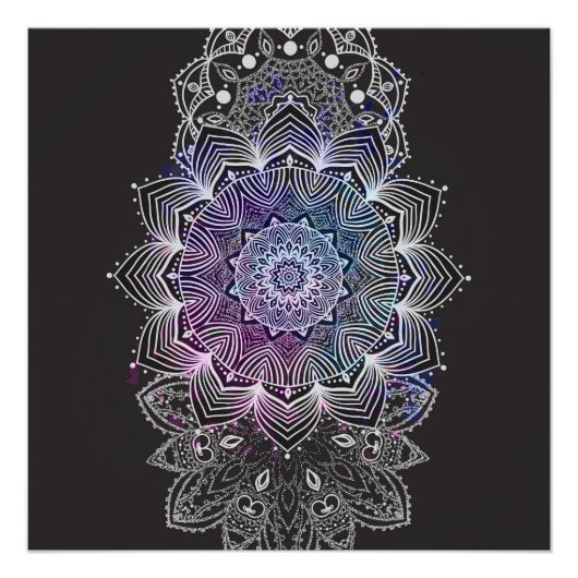 Bloemrijke Mandala Perfect Poster (Voorkant)