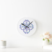Bloemrijke Mandala Ronde Klok (Huis)