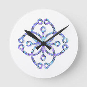 Bloemrijke Mandala Ronde Klok