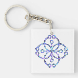 Bloemrijke Mandala Sleutelhanger