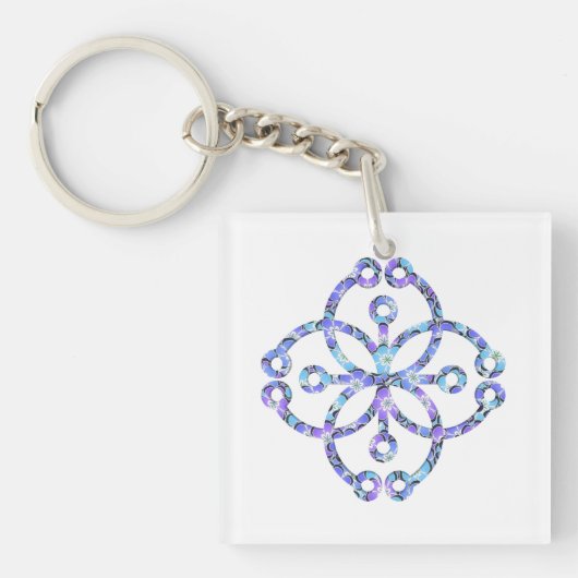 Bloemrijke Mandala Sleutelhanger (voorkant)