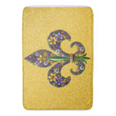 Bloemrijke Mardi Gras fleur de lis Badmat (Voorkant Verticaal)