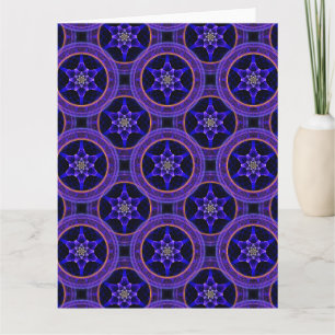 Bloemrijke moderne boho elegante abstracte patroon bedankkaart