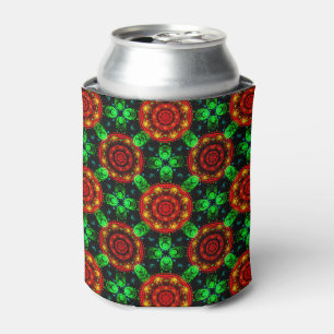 Bloemrijke moderne boho elegante abstracte patroon blikjeskoeler