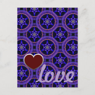 Bloemrijke moderne boho elegante abstracte patroon briefkaart