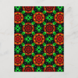 Bloemrijke moderne boho elegante abstracte patroon briefkaart