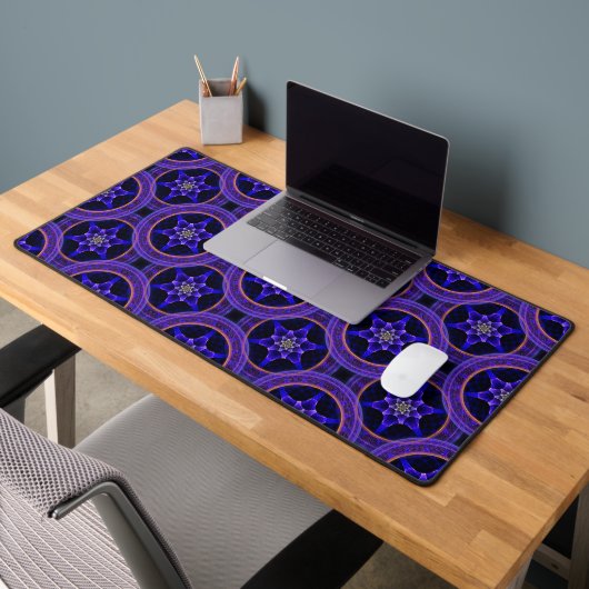 Bloemrijke moderne boho elegante abstracte patroon bureaumat (Kantoor 2)