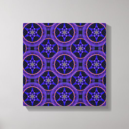 Bloemrijke moderne boho elegante abstracte patroon canvas afdruk (Voorkant)