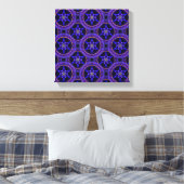 Bloemrijke moderne boho elegante abstracte patroon canvas afdruk (Insitu (Slaapkamer))