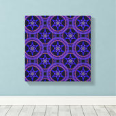 Bloemrijke moderne boho elegante abstracte patroon canvas afdruk (Insitu (Houten vloer))