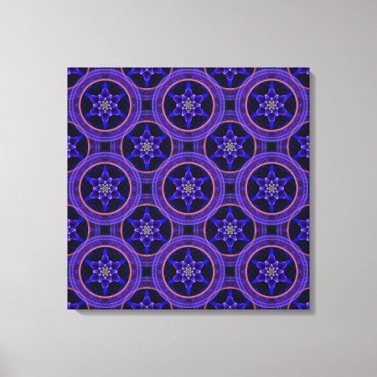 Bloemrijke moderne boho elegante abstracte patroon canvas afdruk (Voorkant)