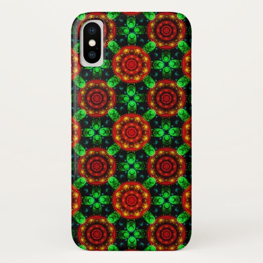 Bloemrijke moderne boho elegante abstracte patroon Case-Mate iPhone case (Achterkant)